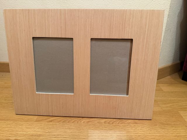 Marco de fotos doble madera