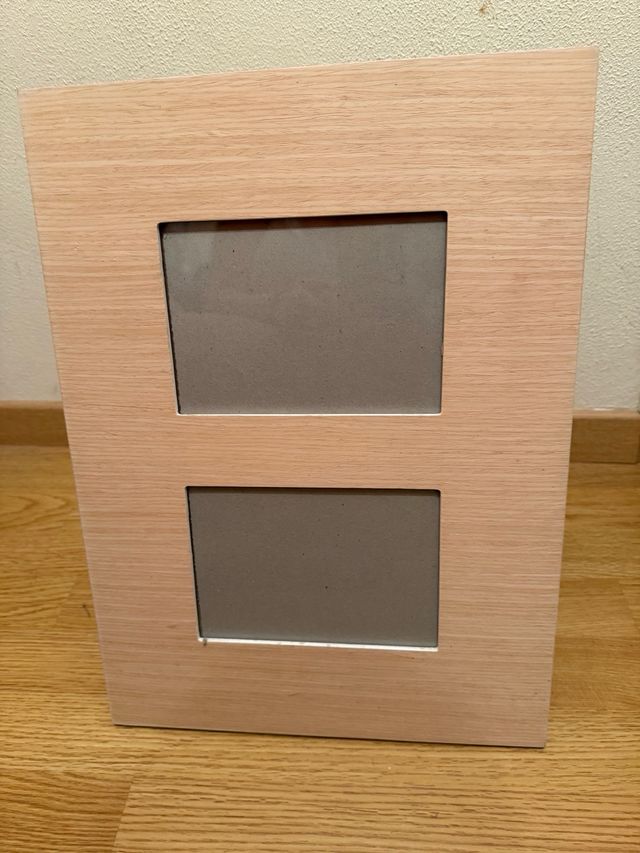 Marco de fotos doble madera