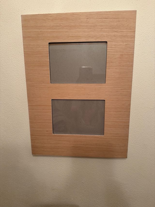 Marco de fotos doble madera