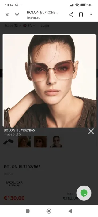 Gafas de Sol Bolon Doradas Moradas