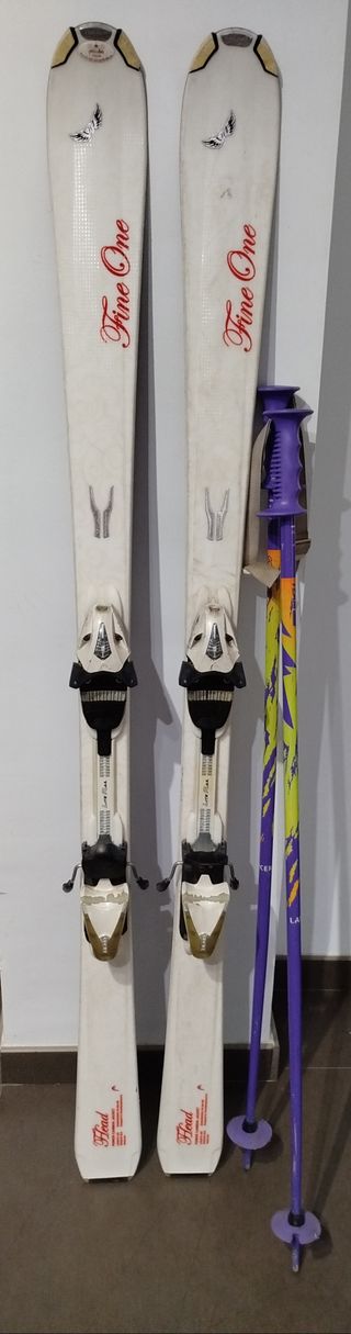 Esquís Head Fine One con bastones