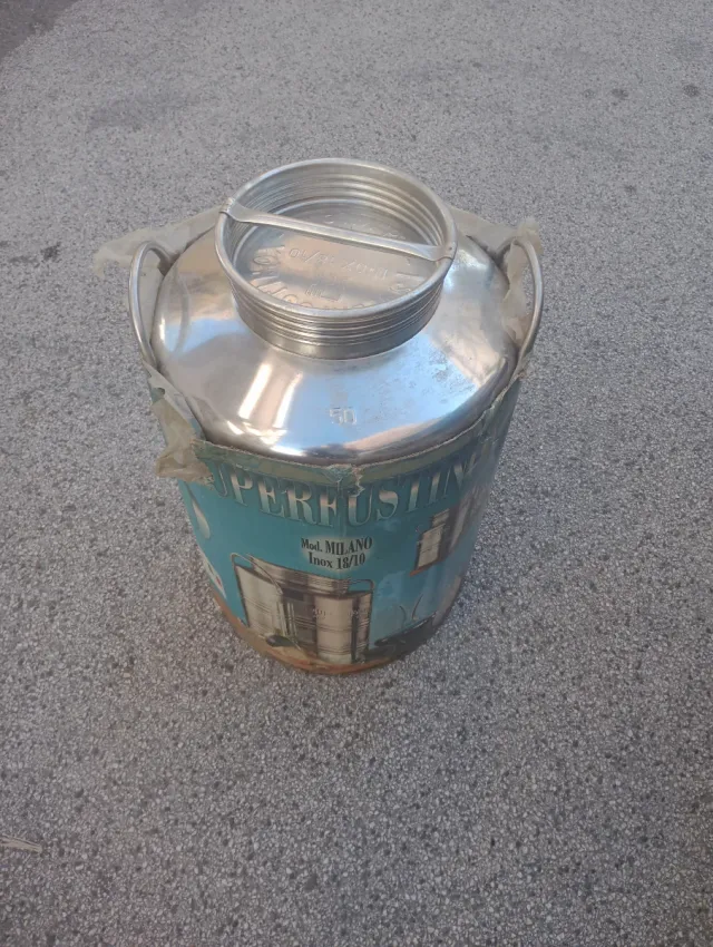 Bidone acciaio inox per olio 50L