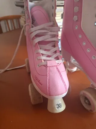 Patines 4 Ruedas Rosas Talla 38