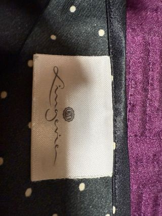 Camisón satén negro lunares T.44