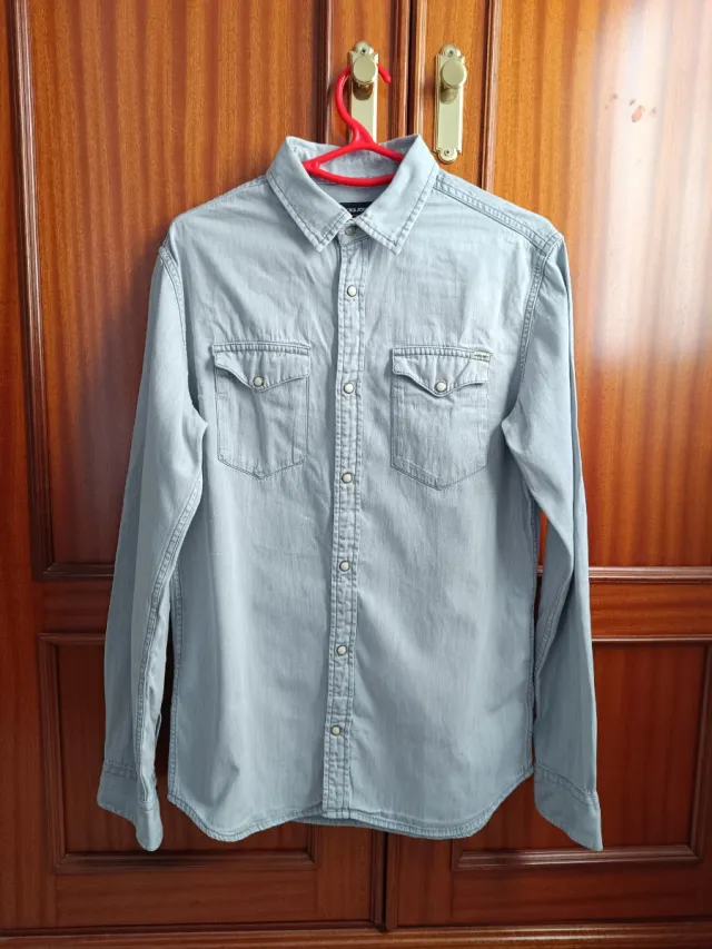 Camisa vaquera gris
