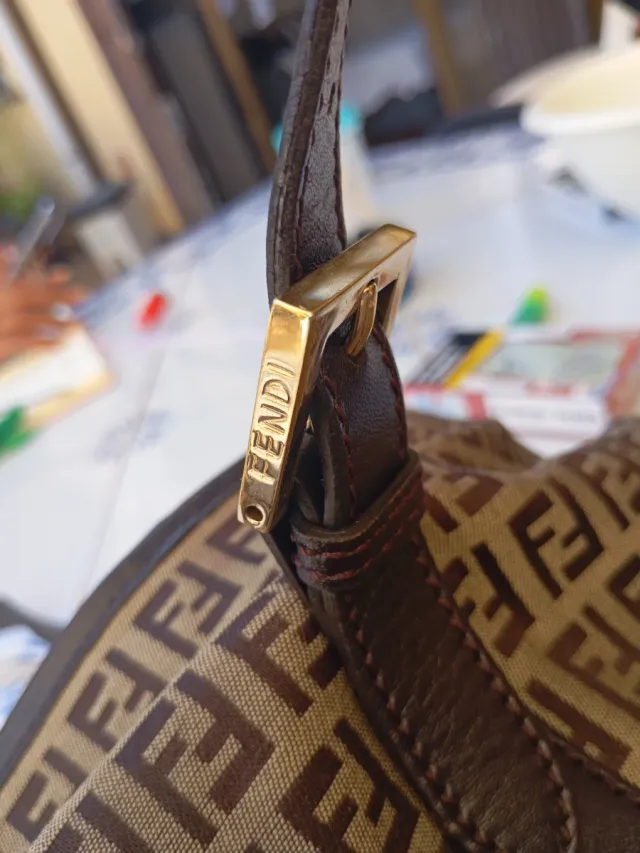 Borsa Fendi beige e marrone