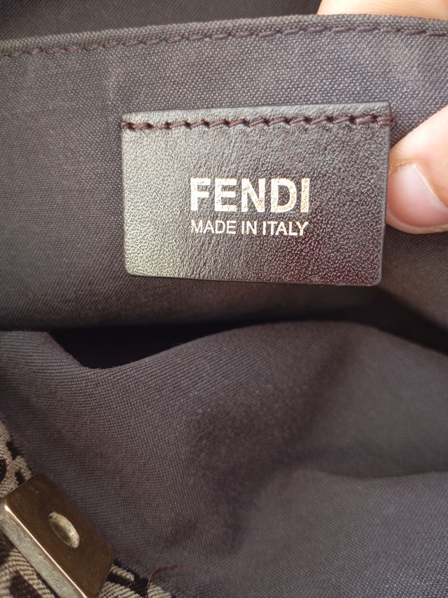 Borsa Fendi beige e marrone
