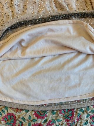 Minifalda Zara pedrería rosa Talla S