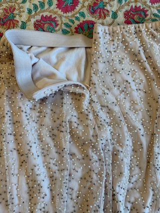 Minifalda Zara pedrería rosa Talla S