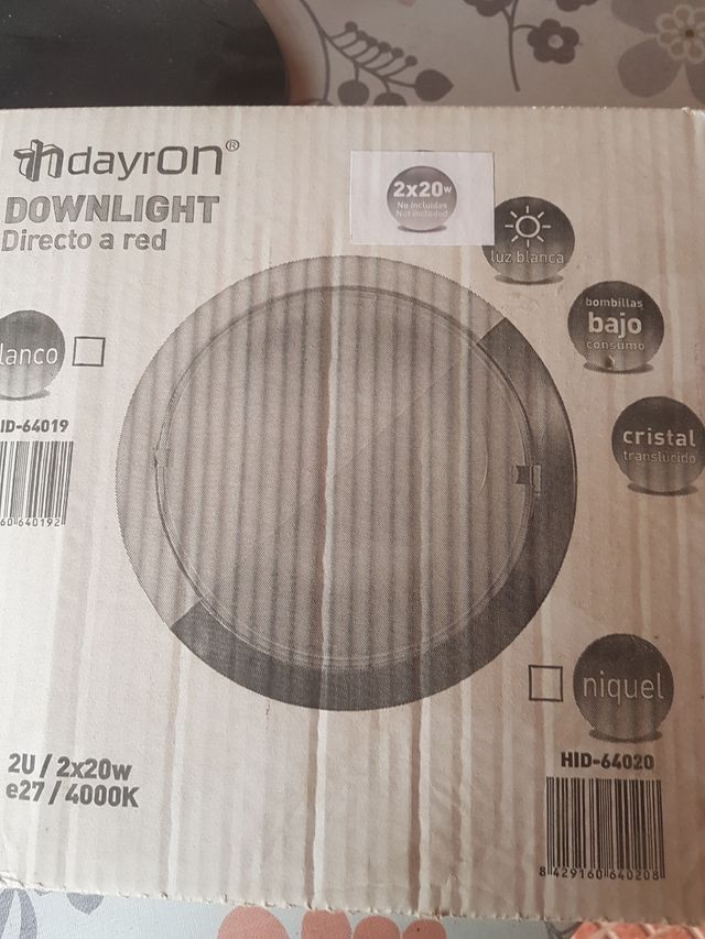 Foco Downlight Dayron 2x20W Blanco/Níquel