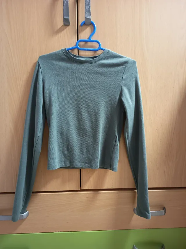 Camiseta manga larga verde oliva