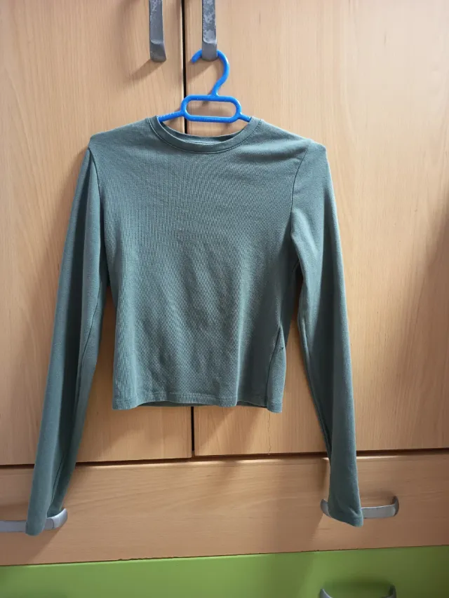 Camiseta manga larga verde oliva