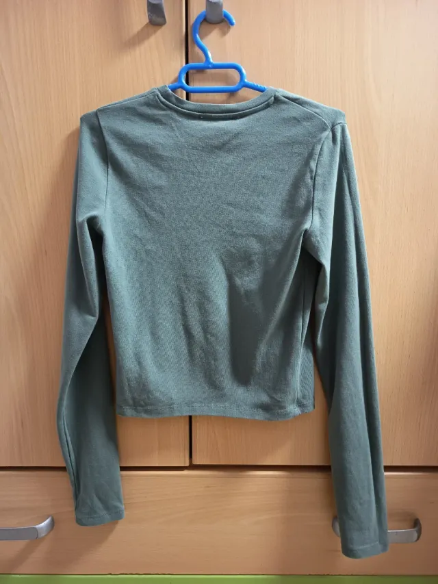 Camiseta manga larga verde oliva