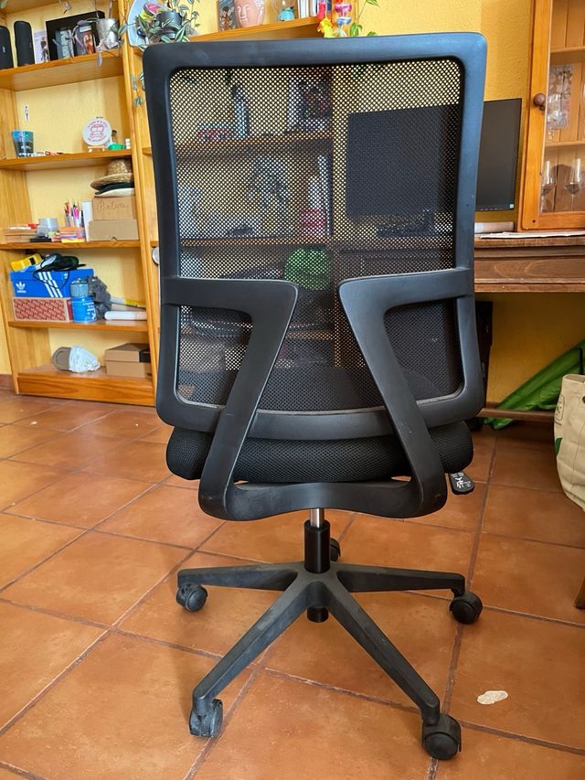 Silla de oficina escritorio ergonómica negra