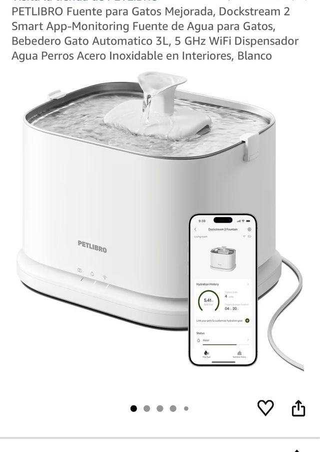 PETLIBRO DOCKSTREAM Fuente Agua Mascota- NUEVO