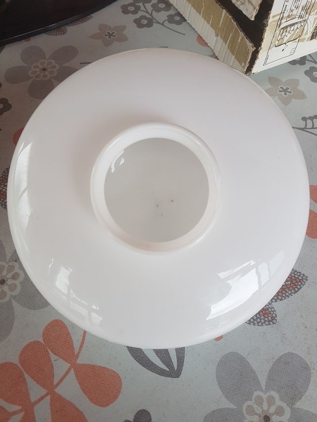 Pantalla lámpara cristal blanca