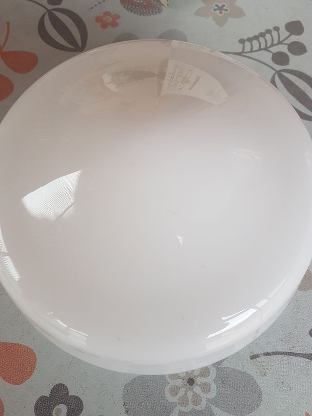 Pantalla lámpara cristal blanca