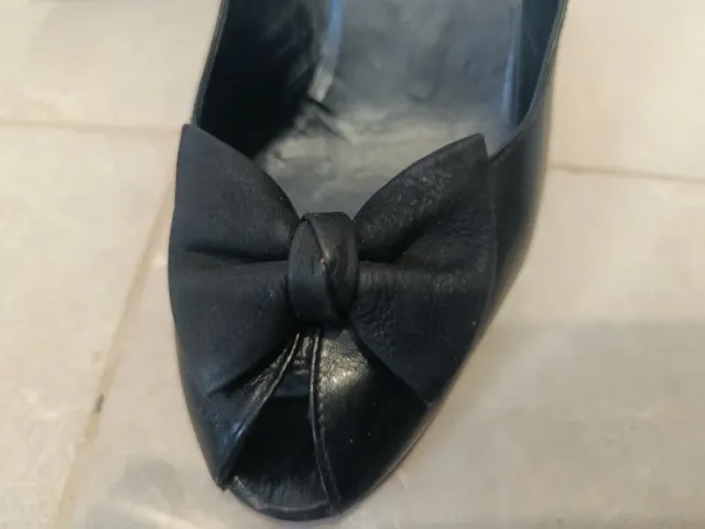 Zapatos negros mujer tacón lazo talla 36
