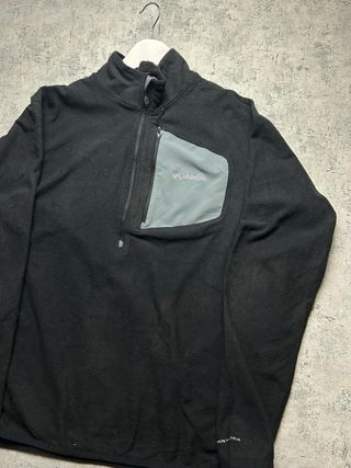 Columbia Black Half-Zip Fleece Pullover - Vintage