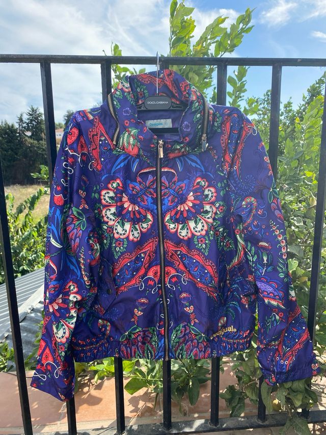 Chaqueta Desigual floral azul talla 44