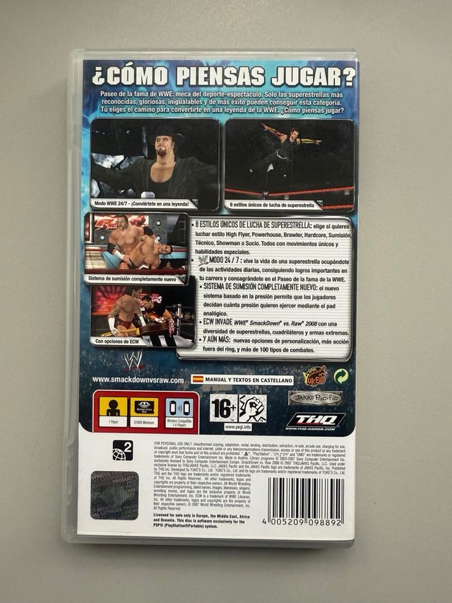 Smackdown vs Raw 2008 PSP