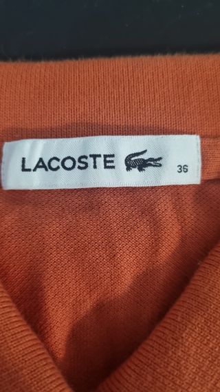 Vestito Lacoste arancione a 3 bottoni
