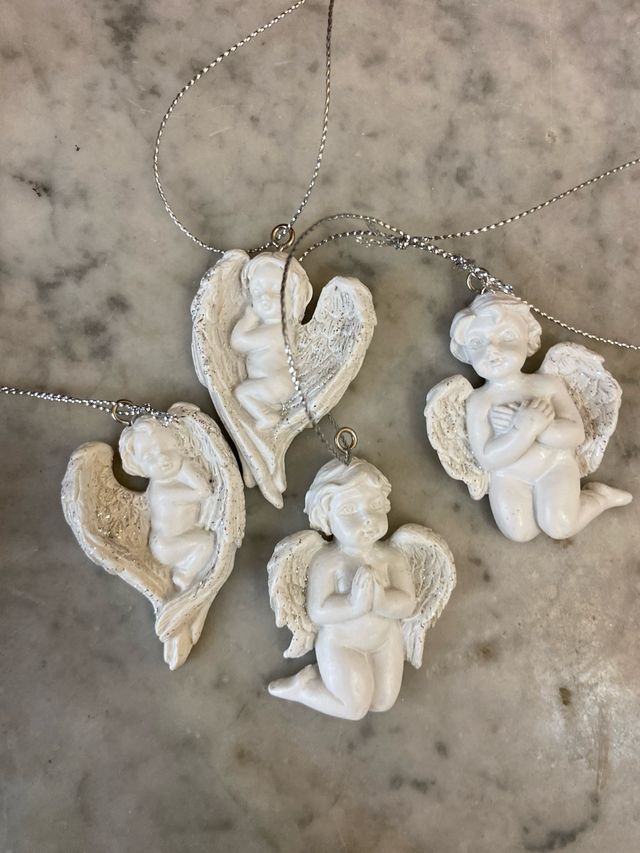 4 Angeli Decorativi Resina