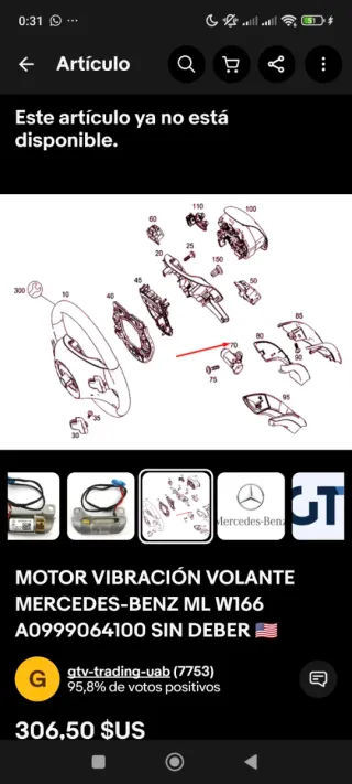 Volante Mercedes Clase C W205