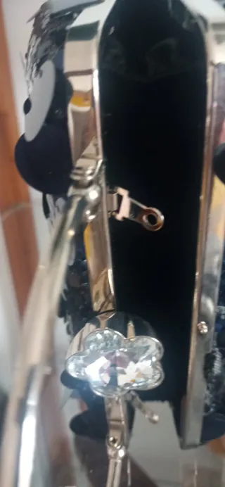 Bolso de fiesta lentejuelas azul y plata