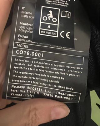 Giacca da moto nera con inserti bianchi