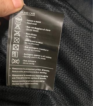 Giacca da moto nera con inserti bianchi