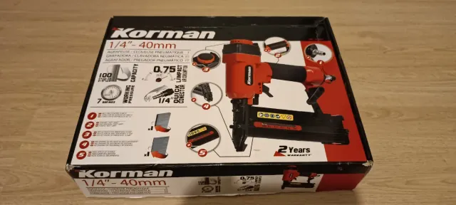 Clavadora/Grapadora Neumática Korman 1/4-40mm