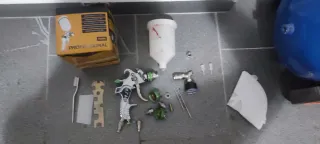 Compresor 50L 2.5HP Kit Pintura