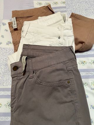 Lote 3 Pantalones Pitillo Mango