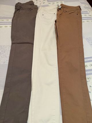 Lote 3 Pantalones Pitillo Mango