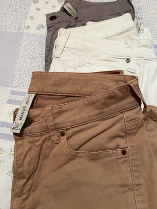 Lote 3 Pantalones Pitillo Mango