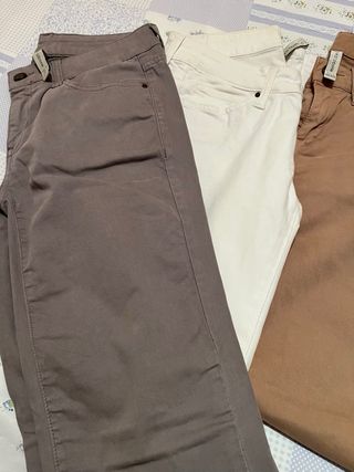 Lote 3 Pantalones Pitillo Mango