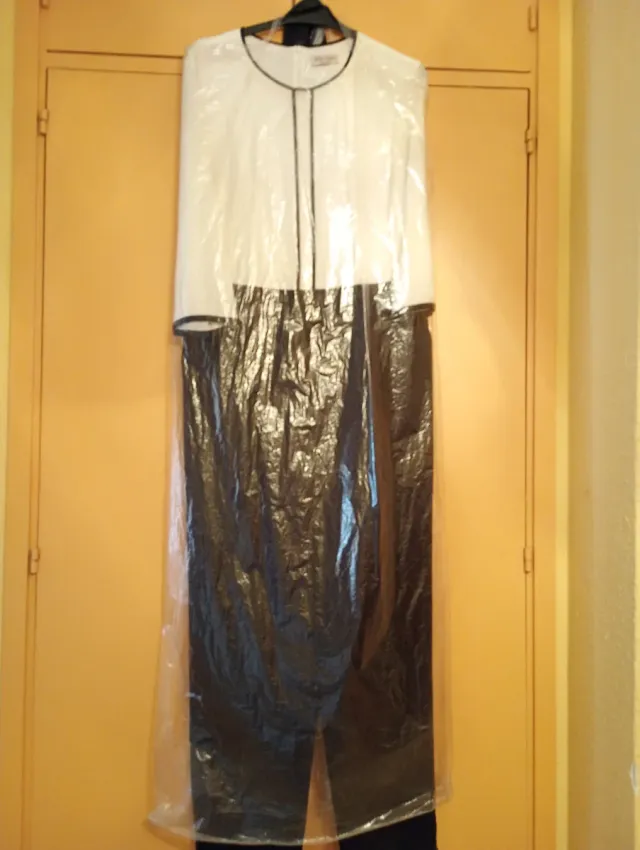 Mono pantalón mujer blanco y negro