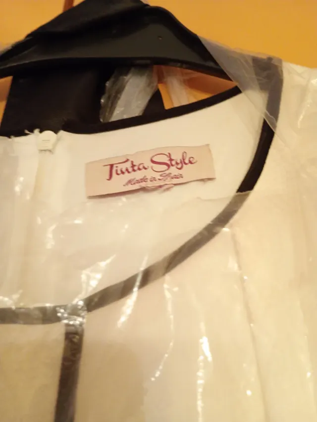 Mono pantalón mujer blanco y negro