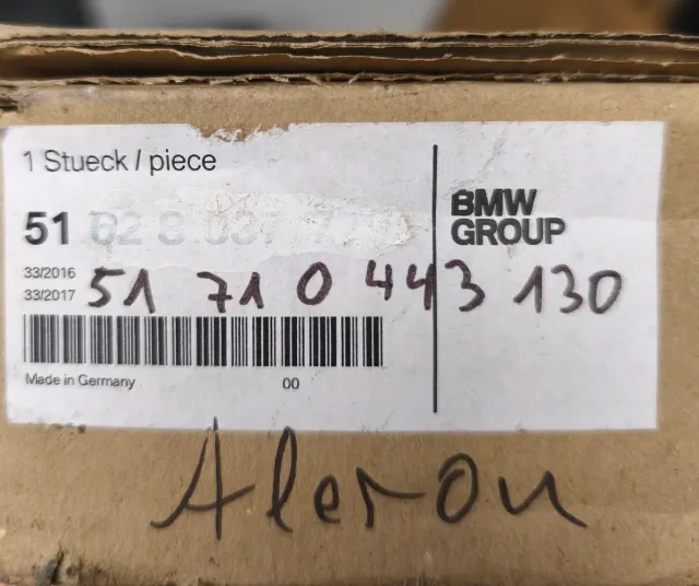 Alerón trasero BMW E92 Coupé. Genuino