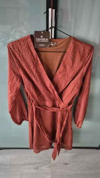 Vestido Tantra Marrón Lunares Talla M