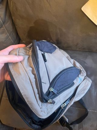 Mochila Tz beige y azul