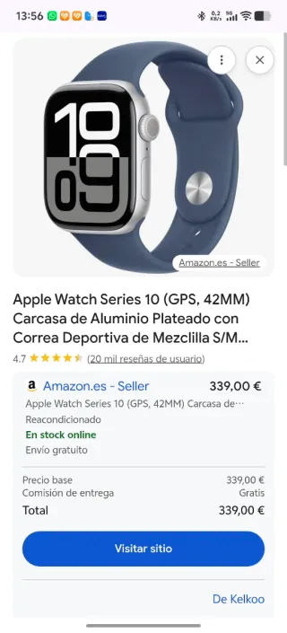 Apple Watch 10 42mm azul