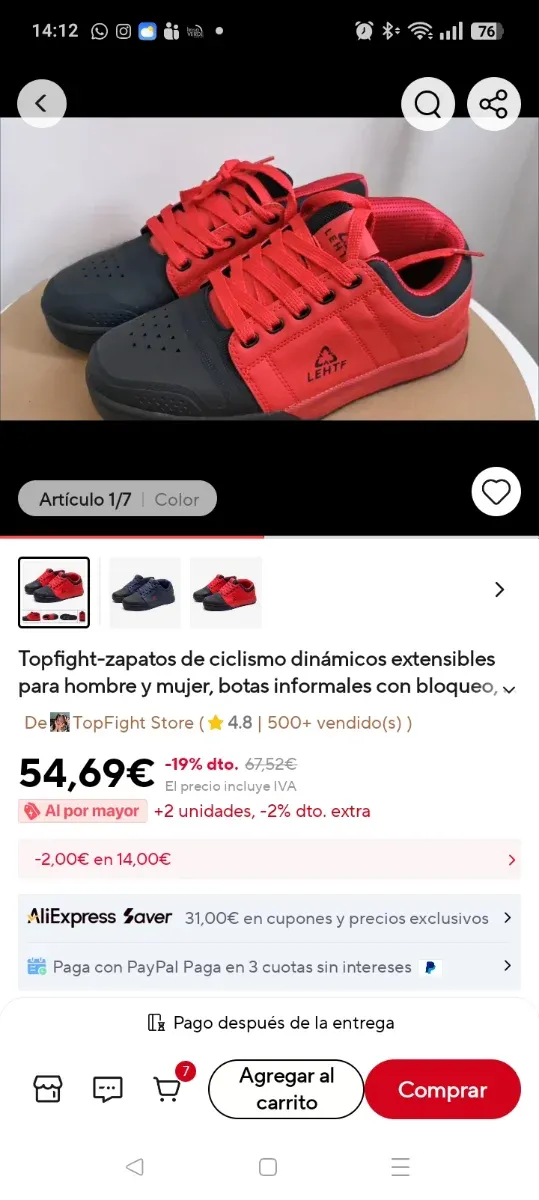 Zapatillas ciclismoMontaña LEHTF Talla 44