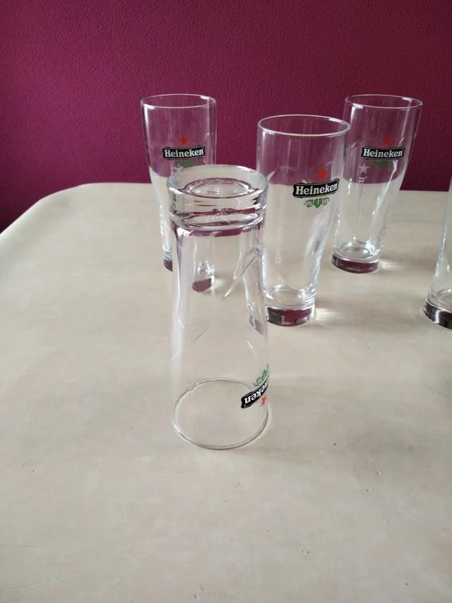 6 Copos de cerveja Heineken
