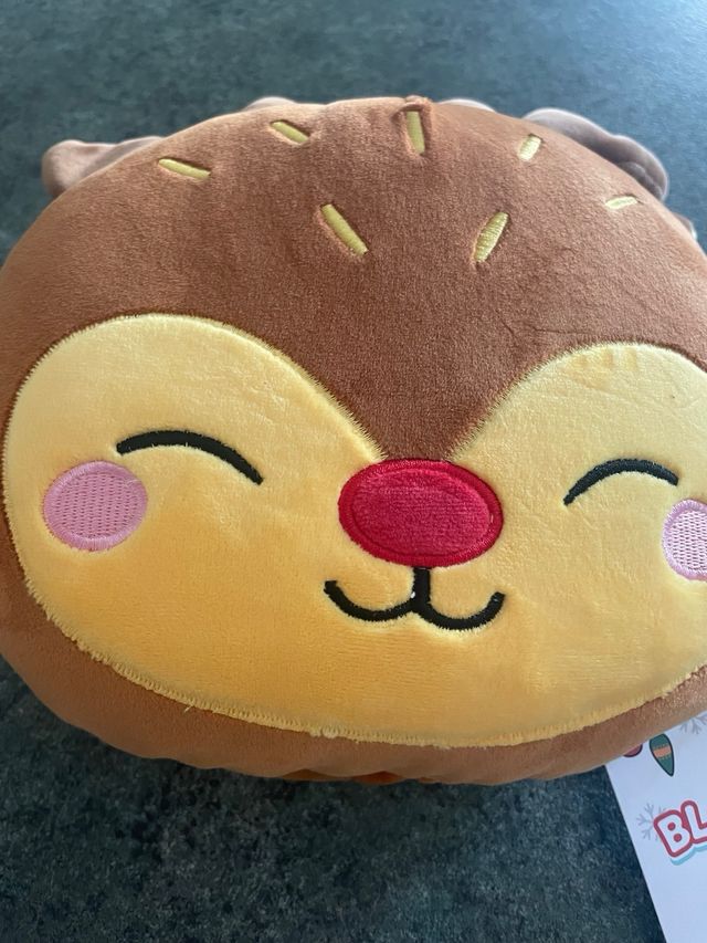 Peluche 2 in 1 Marrone con coperta rossa