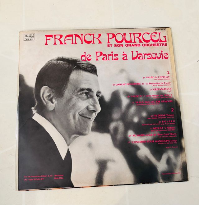 Vinilo Franck Pourcel - De Paris à Varsovie