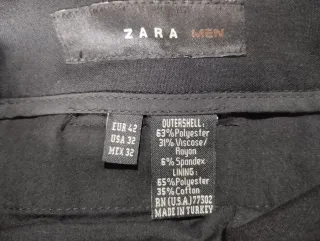 Pantalón negro vintage de hombre de Zara