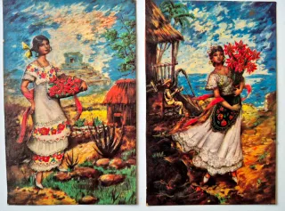 2 Postales Antiguas México