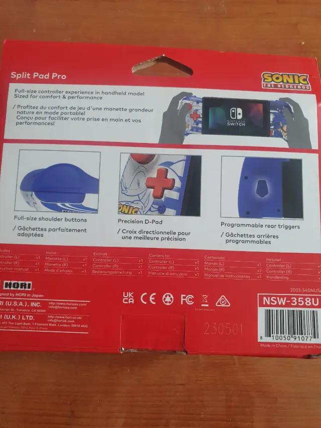 Split Pad Pro Sonic Nintendo Switch HORI